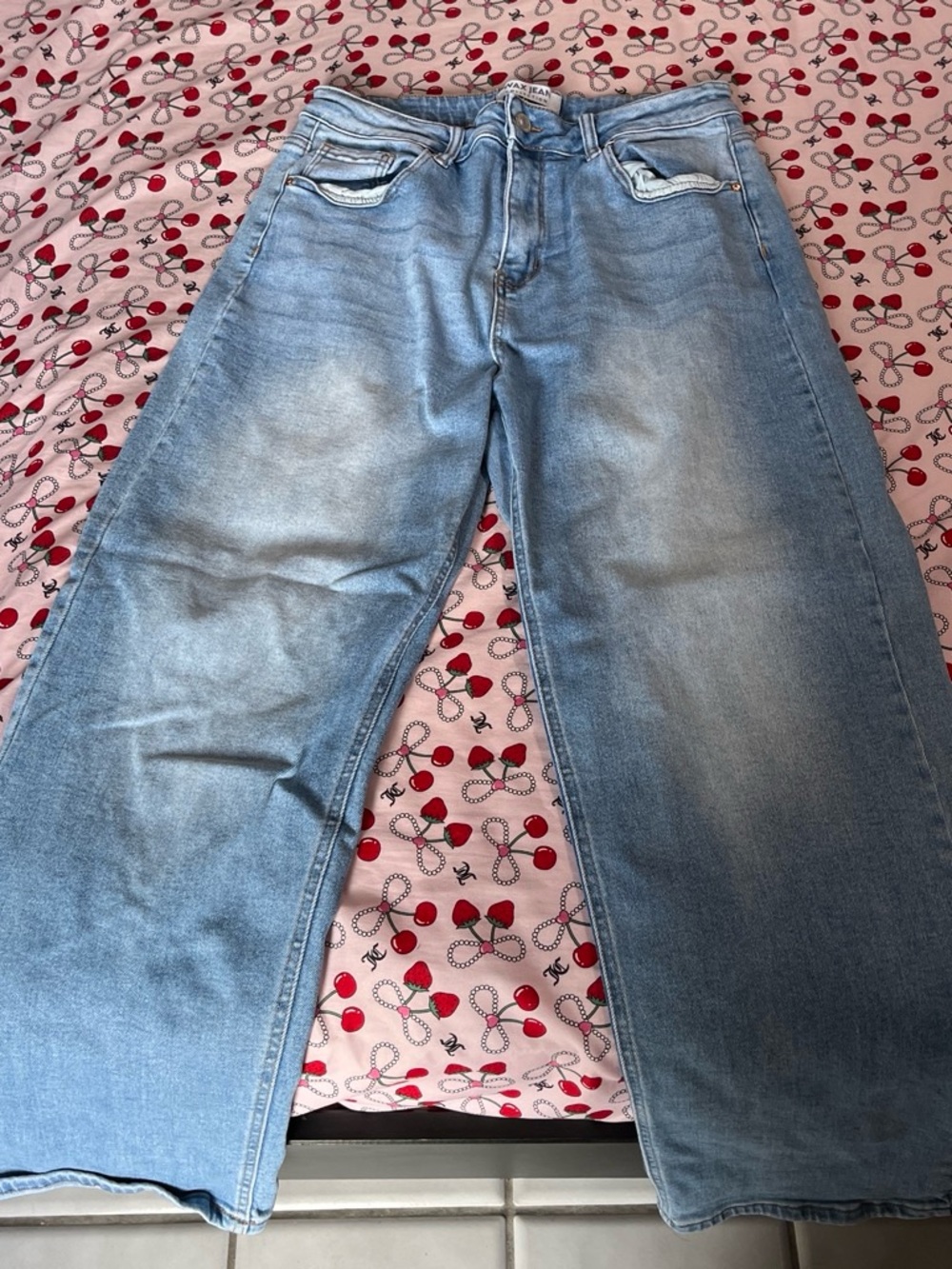 Wax Jean Light Blue Wide-Leg Women's Jeans